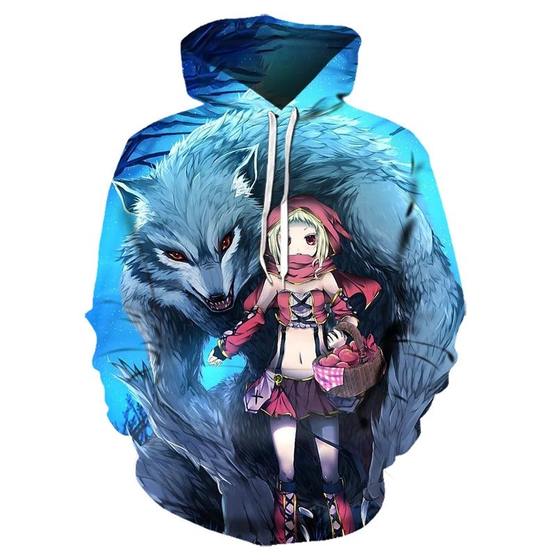 Animal Wolf 3D Printed Hooded Sweatshirts Men Women Fashion Casual Oversized Pullover Hip Hop Harajuku Streetwear Hoodies