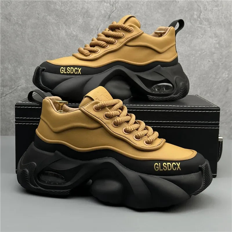 Designer Style Men Shoes Autumn Winter Comfortable Men's Thick Platform Sneakers Fashion Casual Shoes Sports Trainers Tenis