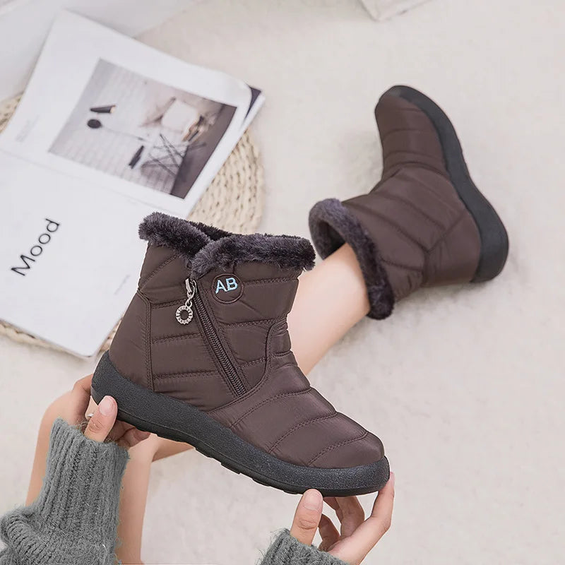 Boots Women  Watarproof Ankle Boots For Winter Shoes Women Keep Warm Snow Botines Female