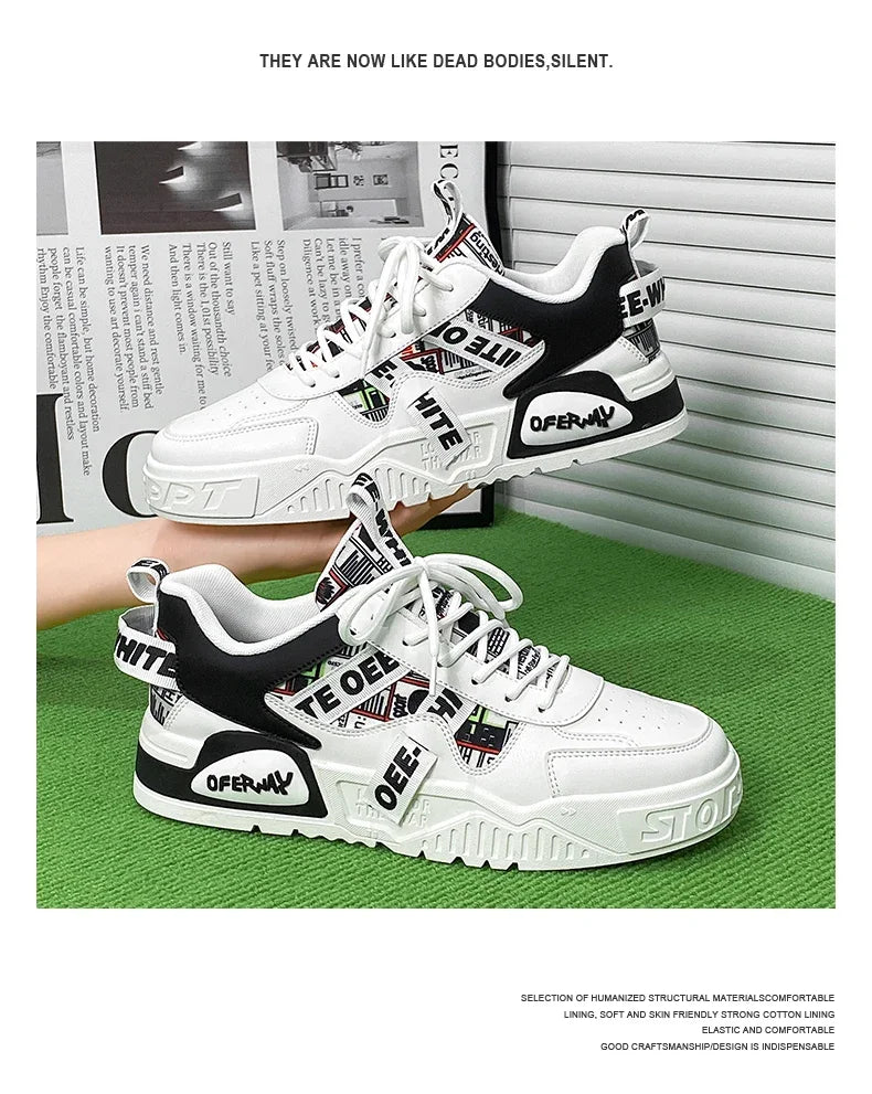 Skateboard Mens Shoes Summer Sneakers Leather Casual Fashion Outdoor Running Sports Hiking Tennis