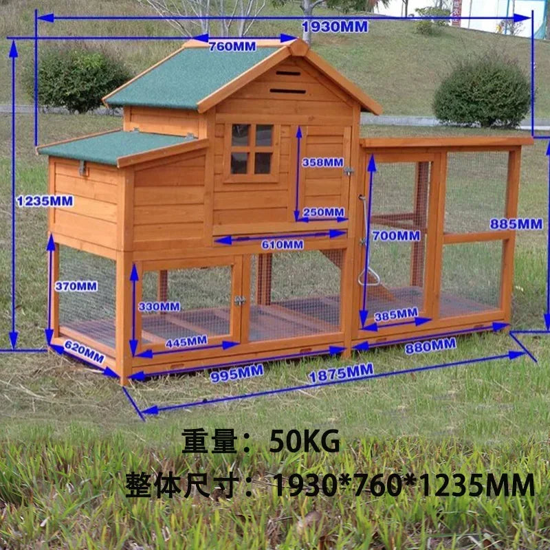 Outdoor chicken cage breeding cage household large chicken coop pigeon cat cage dog rabbit cage pet house villa