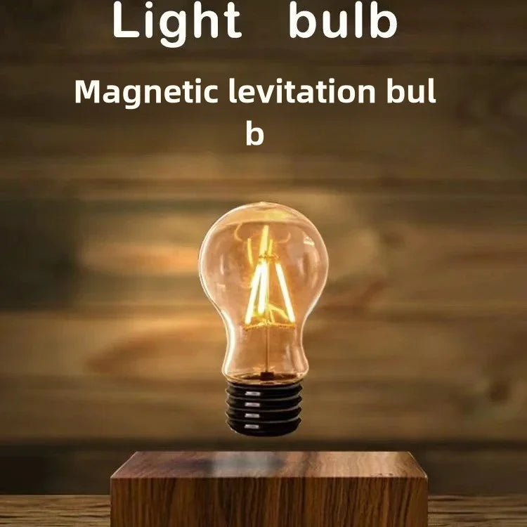 New Retro Magnetic Levitation Light Bulb Night Light Black Technology Bedroom Creative Atmosphere Night Light Birthday Gift