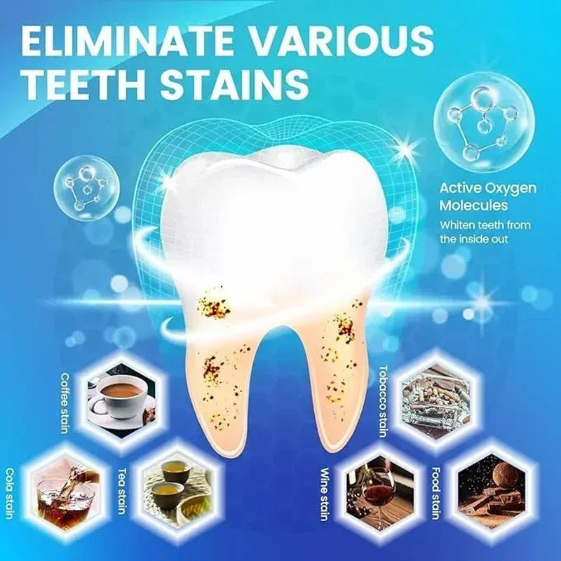 Teeth Whitening Toothpaste Fast Remove Smoke Coffee Tea Stains Cleaning Oral Hygiene Plaque Fresh Breath Bleaching Dental Tools