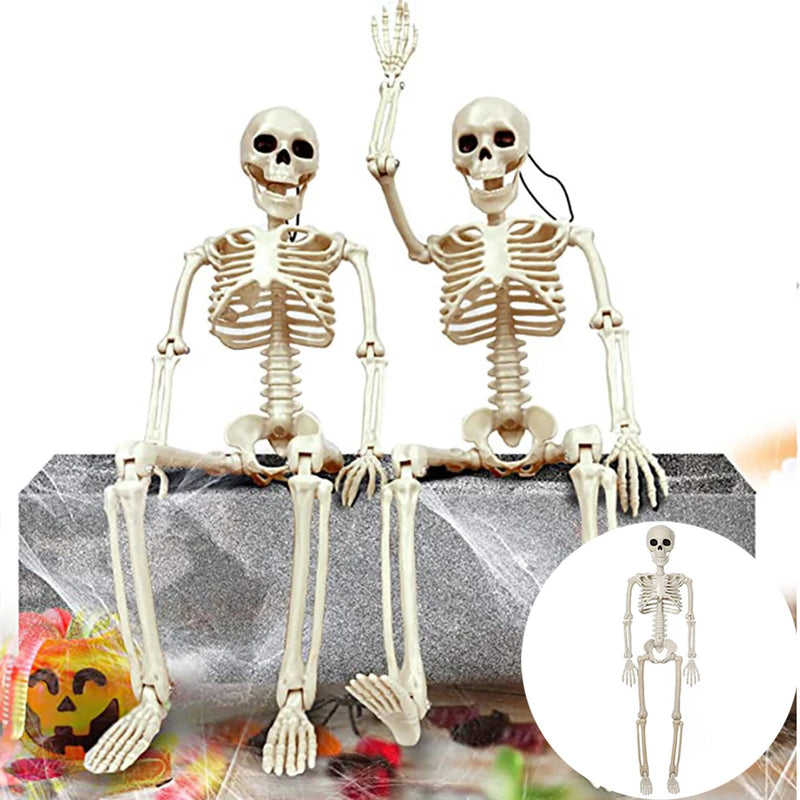 Halloween Human Shape Skeleton,Posable Skeleton,Human Shape Bones,Halloween Herror Decorations,Haunted House Horror Props