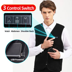 10 Areas Heated Vest Men Women Usb Electric Self Heating Vest Warming Waistcoat Heated Jacket Washable Thermal Heated Clothes