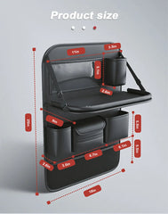 SEAMETAL Car Backseat Organizer – Multi-Pocket Storage Bag with Foldable Tablet Tray & Large Capacity