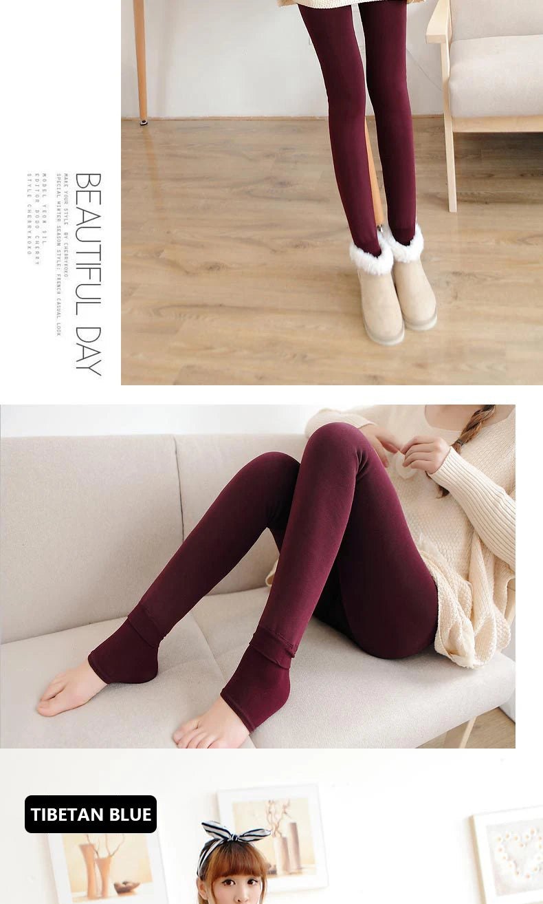 CHRLEISURE Winter Warm Pantyhose Women Fleece Thick Tights Female Thermal Pants Legging Stockings Keep Warm Underwear