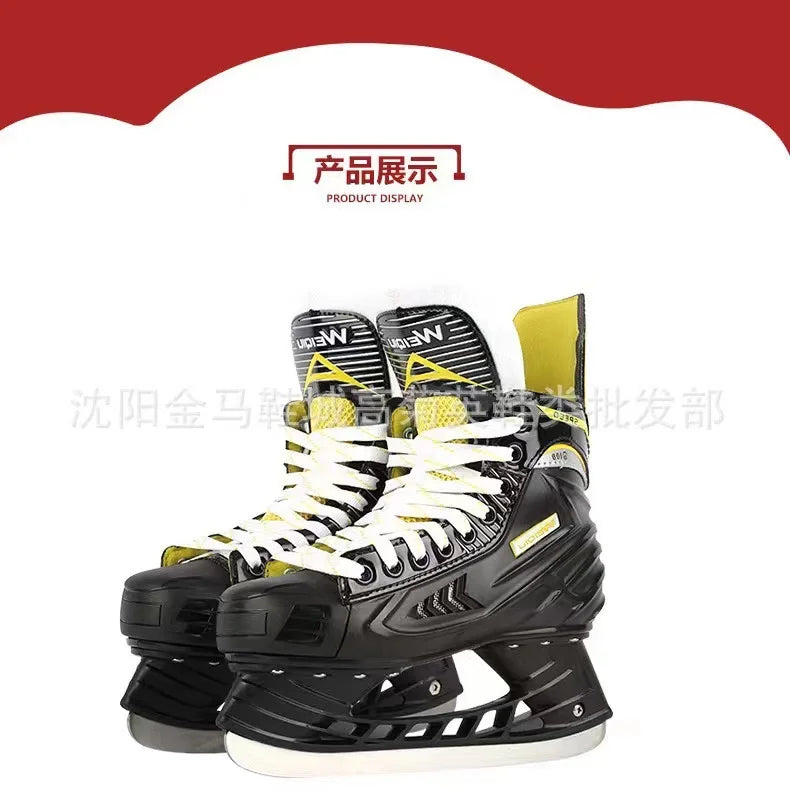 Ice Hockey Knife Skating Sneakers, Ice Skate Shoes, Leather Blade, Real Ice, Adult, Children, Indoor Sports, Beginners, New