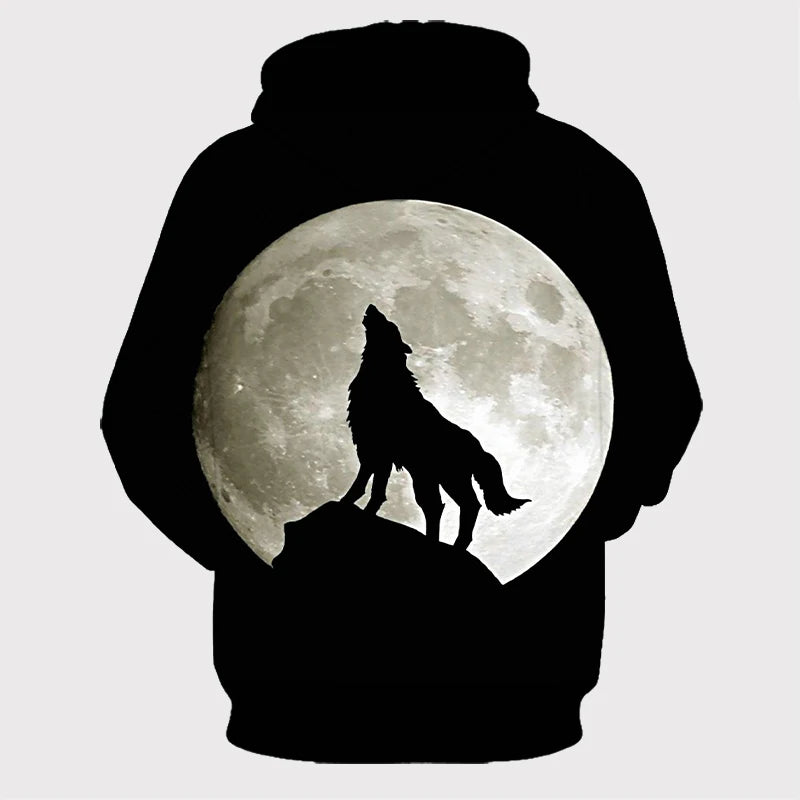 Animal Wolf 3D Printed Hooded Sweatshirts Men Women Fashion Casual Oversized Pullover Hip Hop Harajuku Streetwear Hoodies