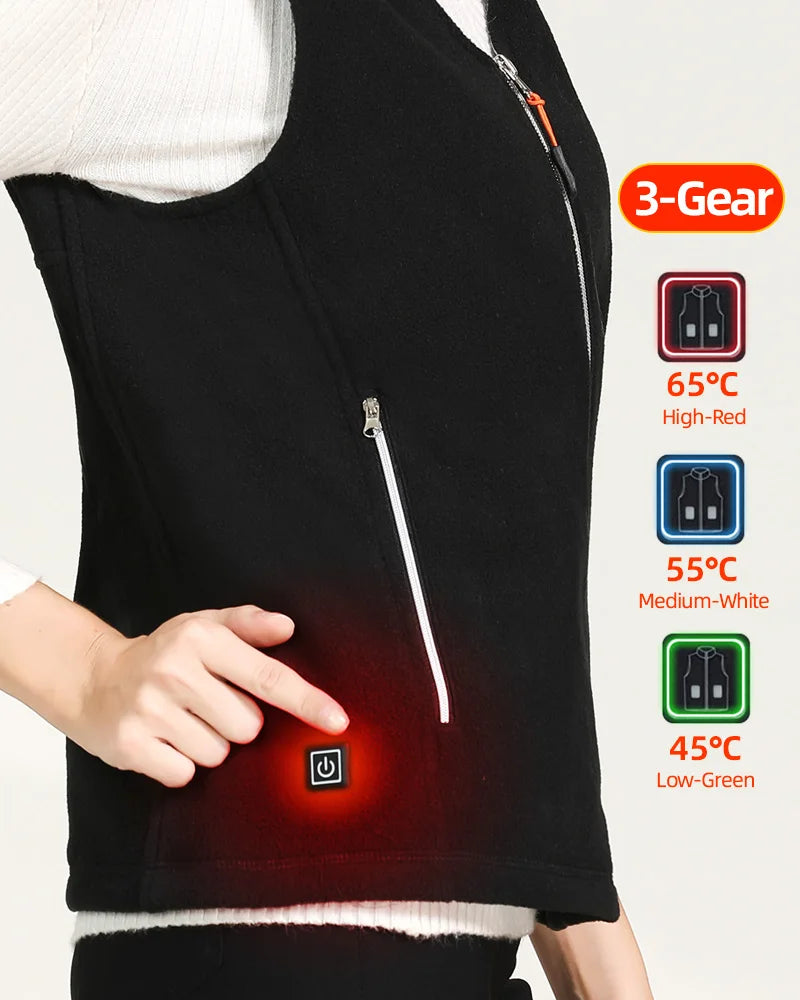 10 Areas Heated Vest Men Women Usb Electric Self Heating Vest Warming Waistcoat Heated Jacket Washable Thermal Heated Clothes