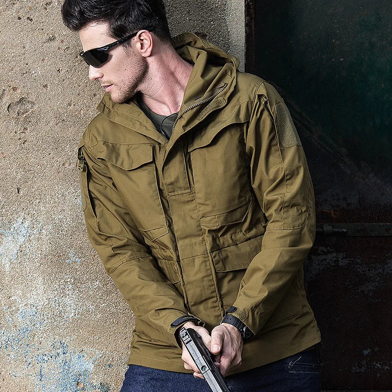 M65 Casual Quick Dry Tactical Windbreaker Outwear Trench Men Waterproof Flight Pilot Coat Hoodie Man Field Jacket