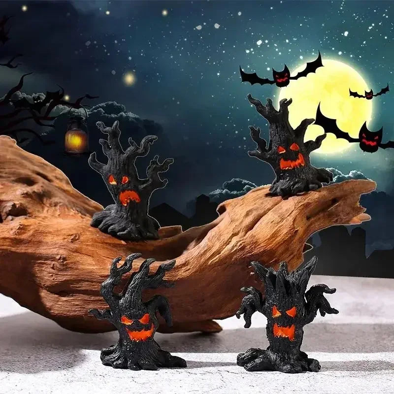 Halloween Dryad Micro Landscape Ornaments  Horror Atmosphere Mini Dryad Shape Resin Ornament for Halloween  Tree Demon Ornament