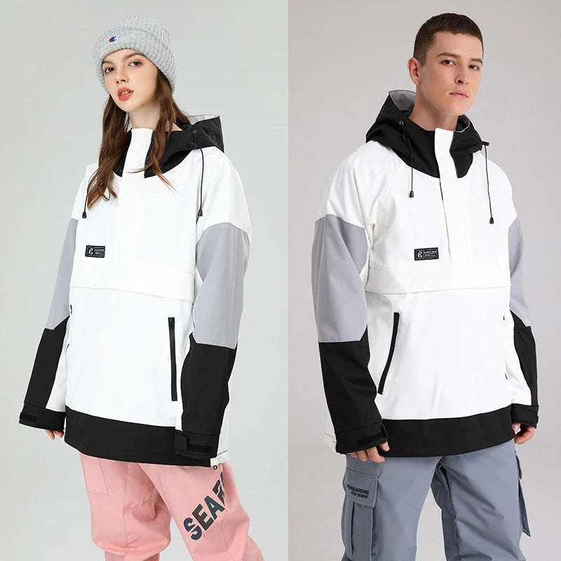 Ski Jacket Women Winter Snowboard Jacket Men Sports Sweater Hooded Waterproof Breathable Ski Top Snow Coat Clothes SK059