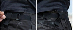 Black Camo Cargo Pants Outdoor Multi-pocket Ripstop Waterproof Trousers Male Autumn Wear-resistant Training Fishing Work Pant