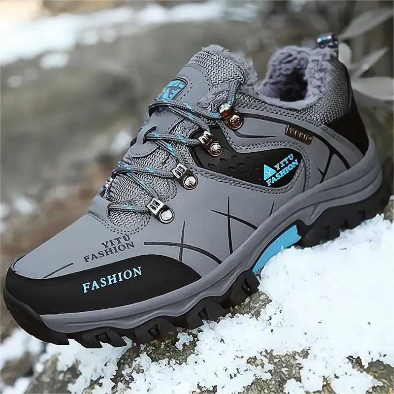 Men's Winter Sneakers Snow Boots Waterproof Leather Hiking Boots Super Warm winter sneakers for men Boots Outdoor trekking shoes