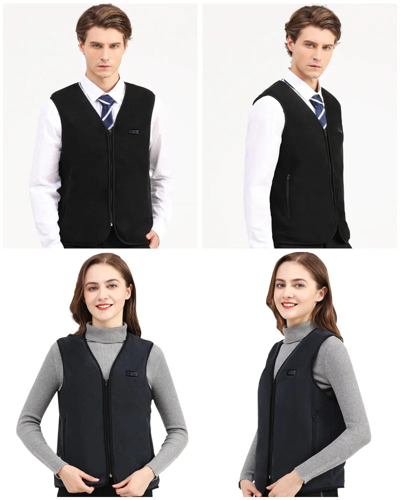 10 Areas Heated Vest Men Women Usb Electric Self Heating Vest Warming Waistcoat Heated Jacket Washable Thermal Heated Clothes