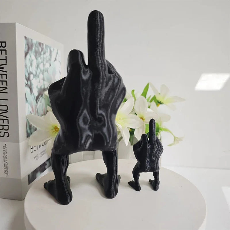 3d Printed Desktop Decorations Middle Finger Figure With Legs Refers To Funny Office Desk Ornaments Funny Toys 7.5x3.5x3cm