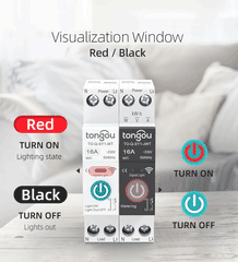 SmartLife WiFi Energy Meter & Circuit Breaker by TONGOU | 16A Single Pole DIN Rail Smart Switch | Wireless Remote Power Control & Electricity Usage Tracker