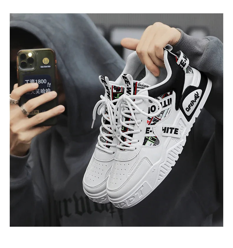 Skateboard Mens Shoes Summer Sneakers Leather Casual Fashion Outdoor Running Sports Hiking Tennis