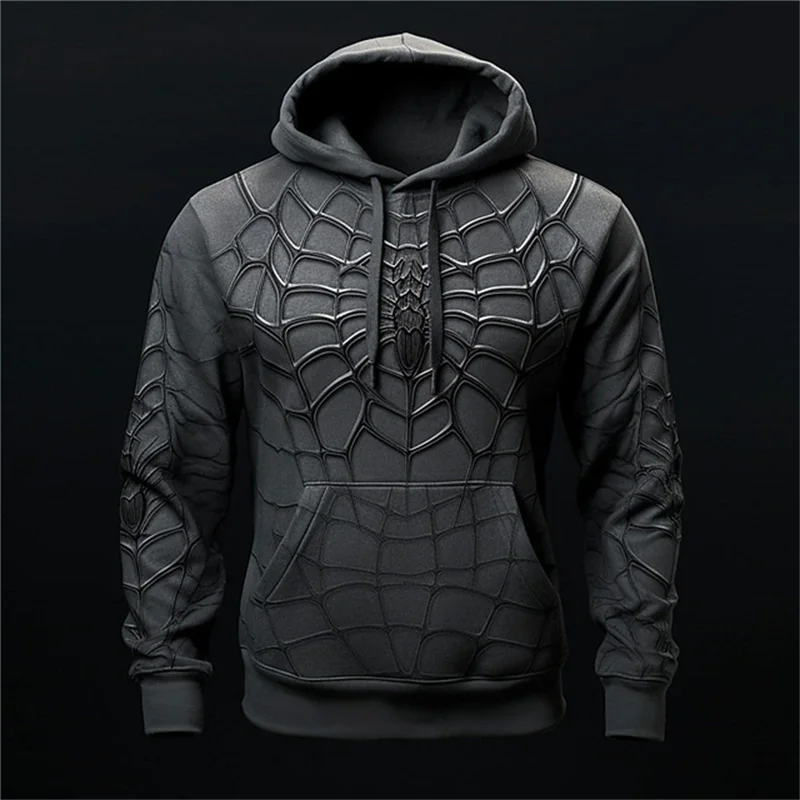 Autumn Fashion Sweatshirts For Men 3D Print Spider Pattern Leisure Cosplay  Oversized Hoodie Hip Hop Trend Harajuku Streetwear