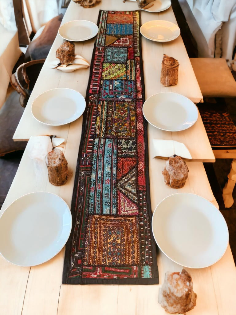 Beautifully Patterned Handmade Table Runner in Vibrant Colors