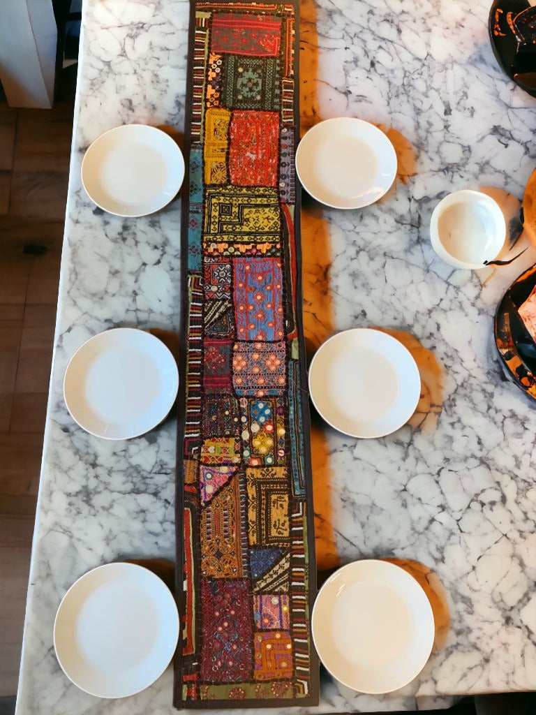Handmade Table Runner - Colorful Patterns and Patchwork for Stylish Home Decor