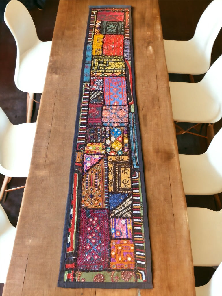 Handmade Table Runner - Colorful Patterns and Patchwork for Stylish Home Decor