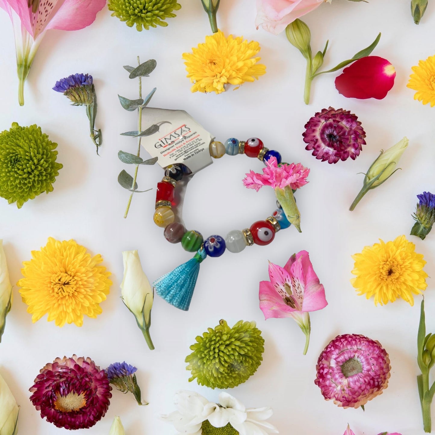 handmade pair of bracelets made from pure stone