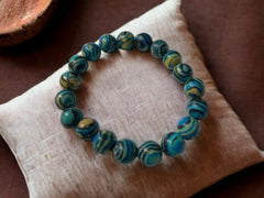 handmade pair of bracelets made from pure stone