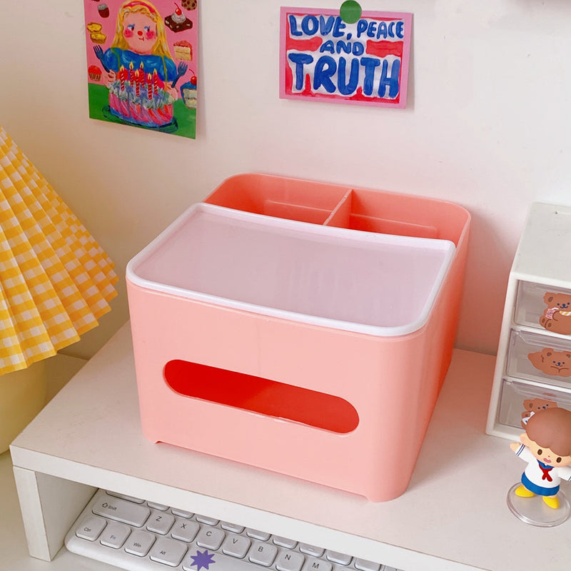 Boîte à mouchoirs créative et mignonne de dessin animé, rangement en plastique pour la maison et le salon