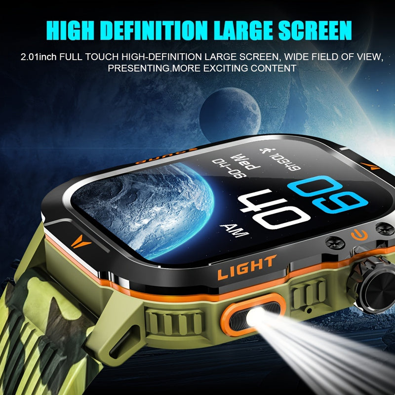 Smart Watch (Answer/Call) Outdoor Sports Watch LED Altimeter Barometer 100+ Sports Modes 600mAh Battery Multimedia Message Viewing Weather Pedometer Fitness Tracker for Android iPhone Gift