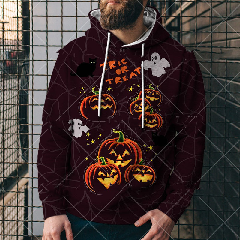 Fashion Halloween Pumpkin Head Series Printed Sweater