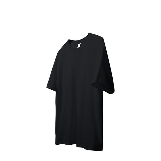 American West Coast Fashion Brand Black And White Solid Color T-shirt