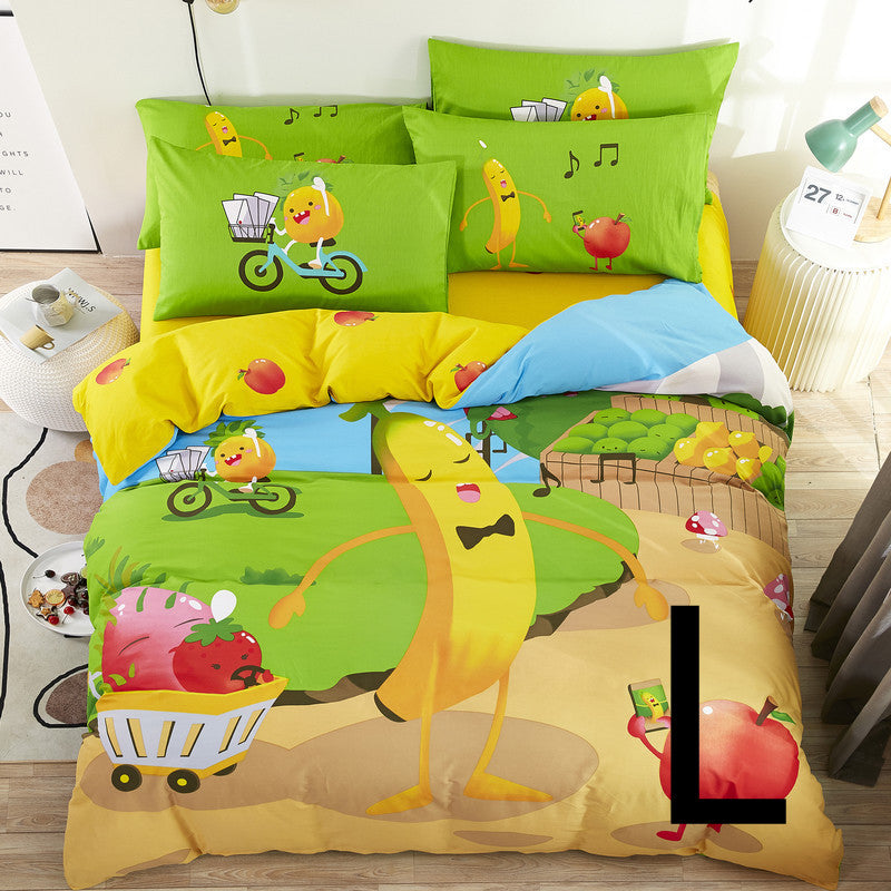 Drap de lit pour enfants, Textile de maison, dessin animé mignon, housse de couette, literie