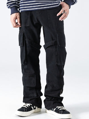 Men's Clothing Autumn And Winter  Straight Bootcut Trousers