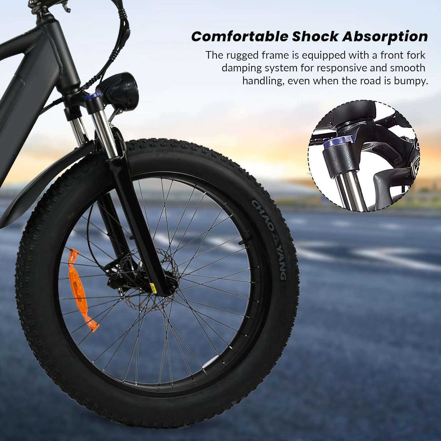 500W Motor Electric Bike For Adults - 25MPH Speed Removable Battery 48V 12AH, 26 Inches Fat-Tire Electric Bicycle US only