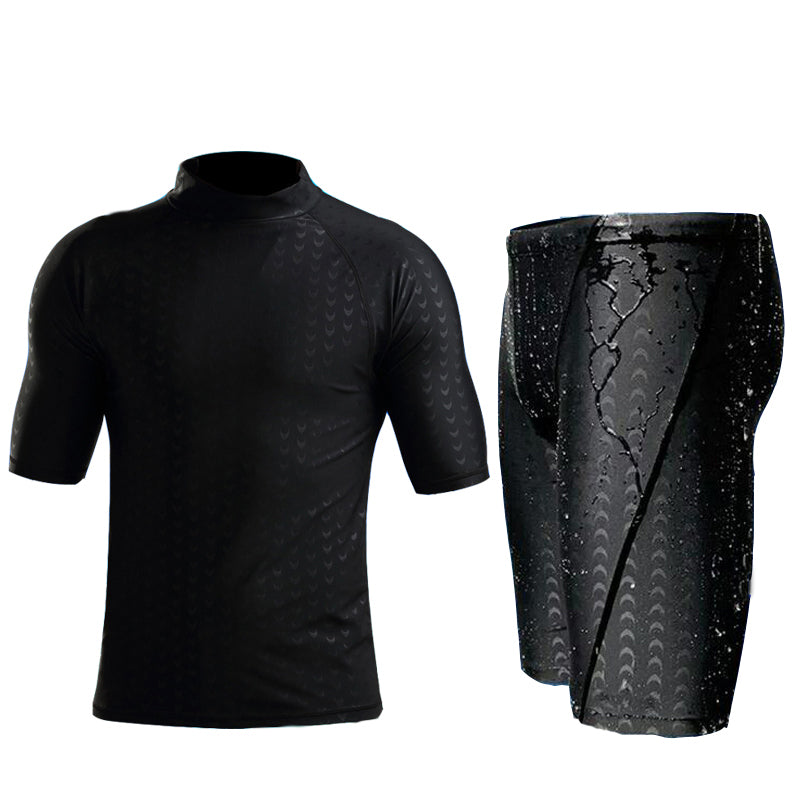 Men's Swimsuit Suit, Short-sleeved Top, Split Quick-drying Snorkeling Equipment