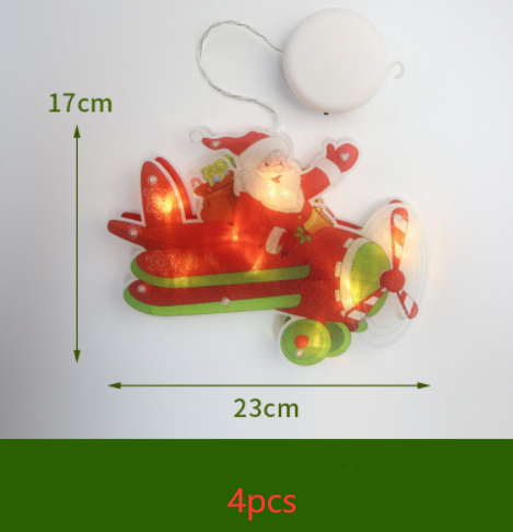 LED Suction Cup Window Hanging Lights Christmas Decoration