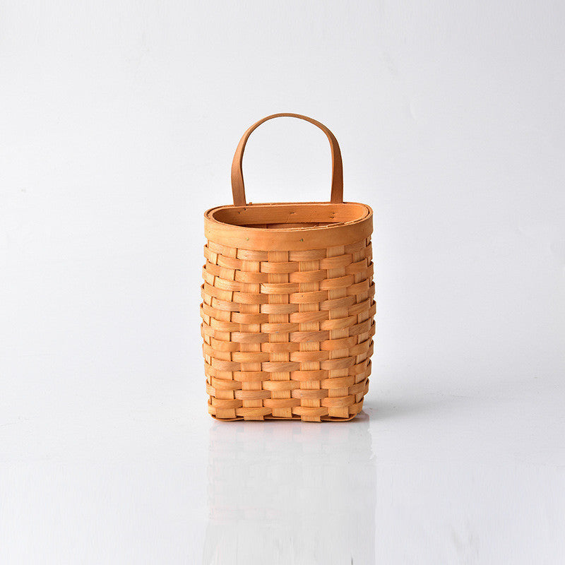 Storage Basket Wall Hanging Wicker Basin Home Garden Wall Decoration Container Home Decoration