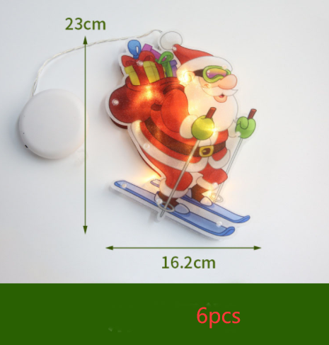 LED Suction Cup Window Hanging Lights Christmas Decoration