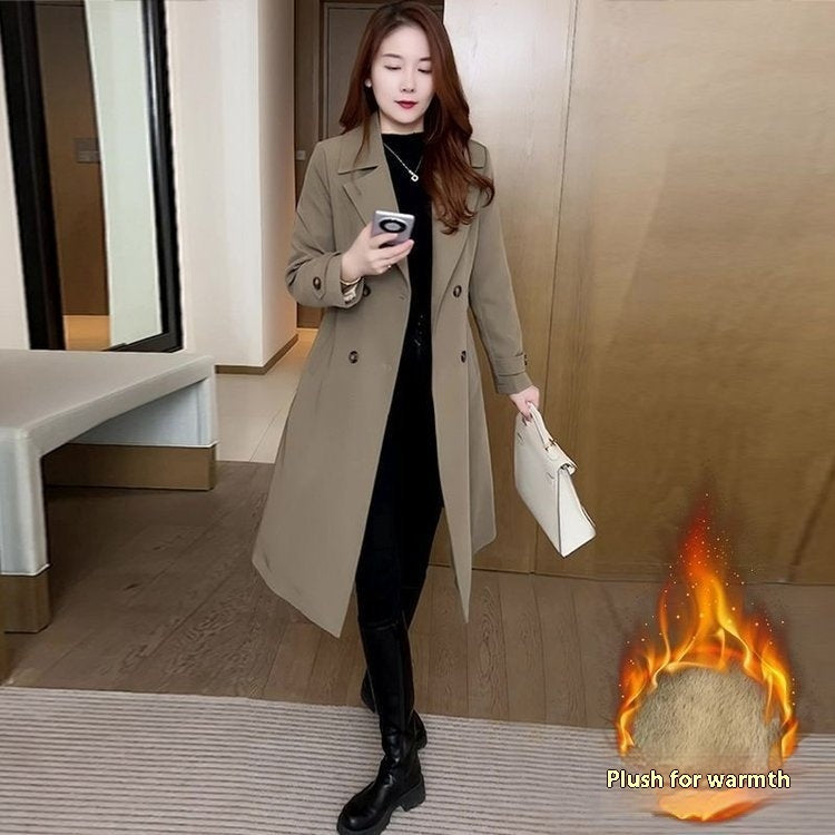 Korean Style Elegant Elegant Graceful Trench Coat