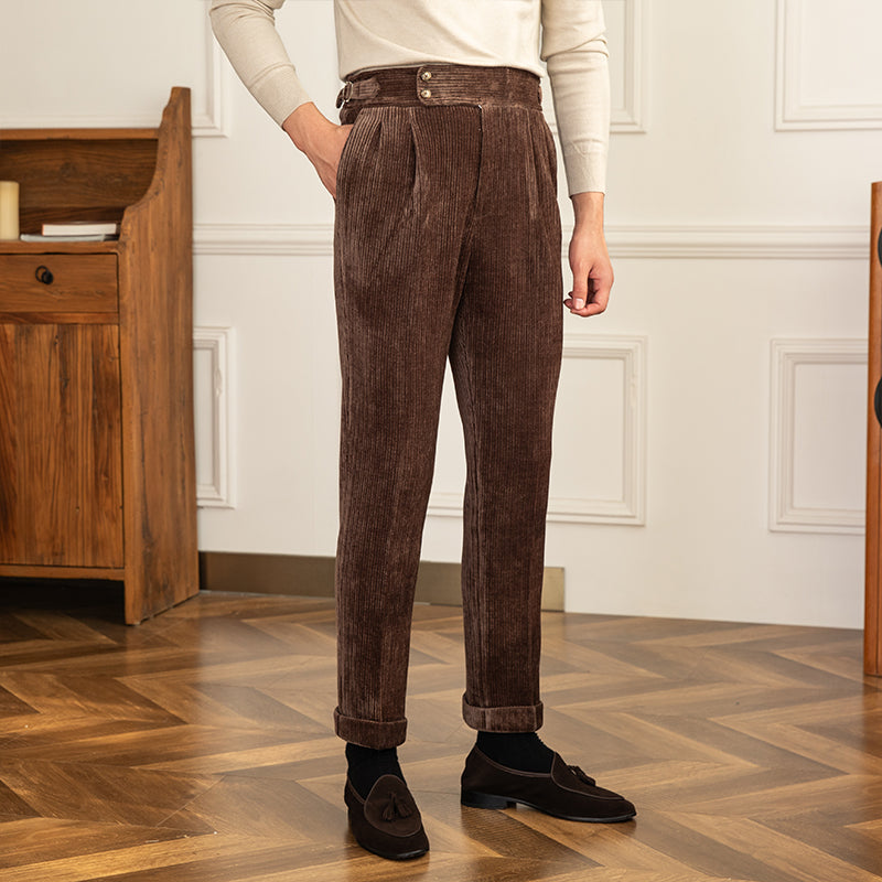 Pit Strip High-waisted Straight-leg With Casual Pants