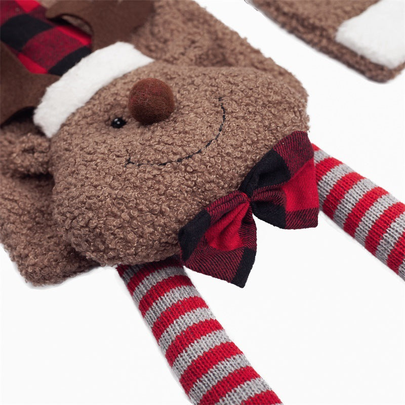Elk Decorations Christmas Warm Flannel Scarf