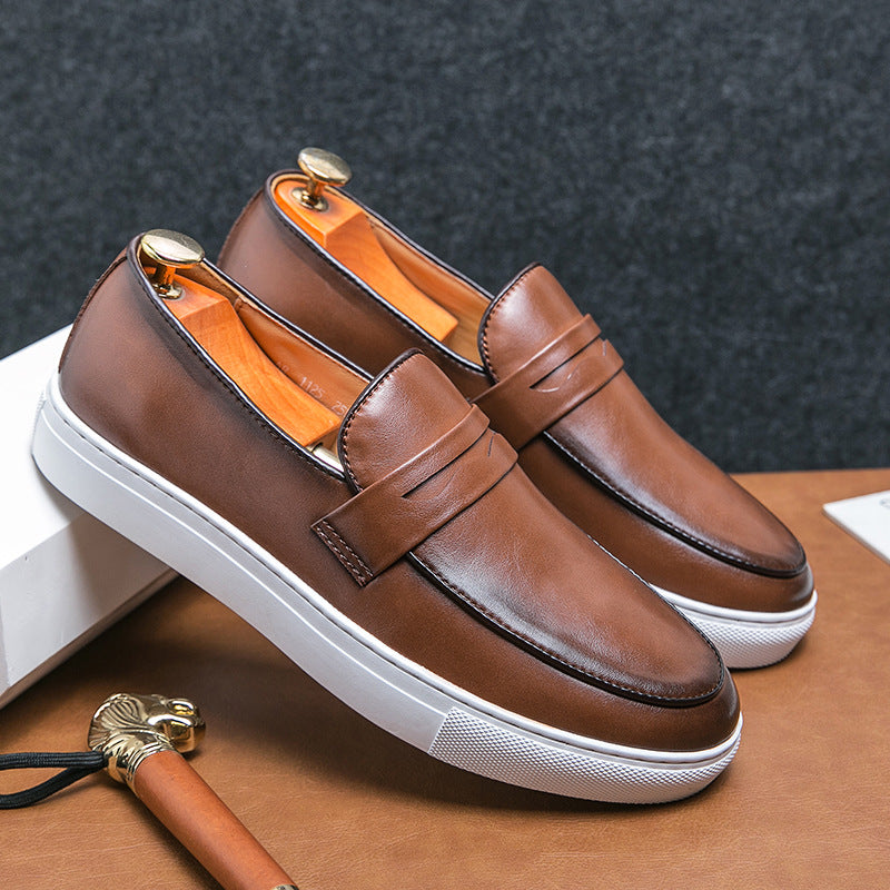 Plus Size Board Shoes Male Business Casual Leather Shoes