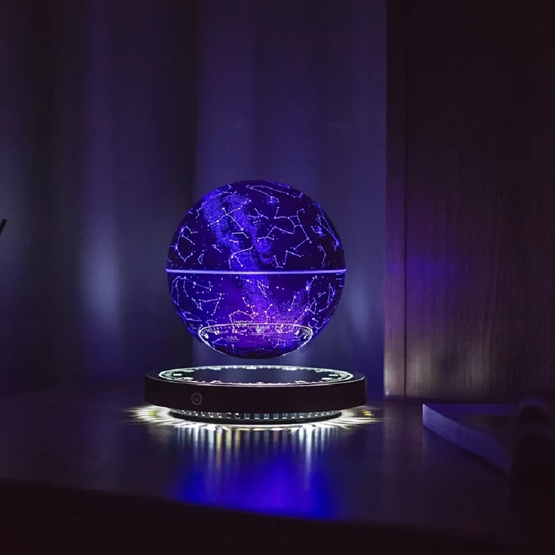 Anti-Gravity Black Magnetic Levitation Night Light Constellation Ball Unique Office Star Globe Table Lamp, Creative LED Starlight Ball Gift For Halloween And Christmas