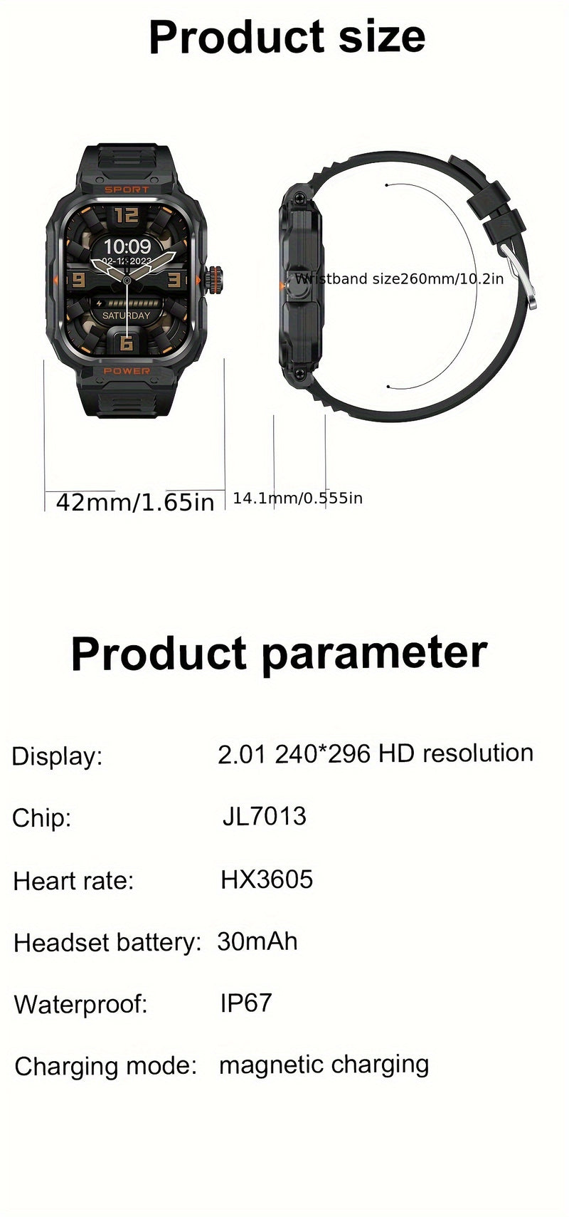 Full touch HD screen, metal alloy body, TWS sports earbuds + IP67 waterproof smart watch 2-in-1, 360 mAh battery for long-lasting usage, supports customizable watch faces, NFC unlocking