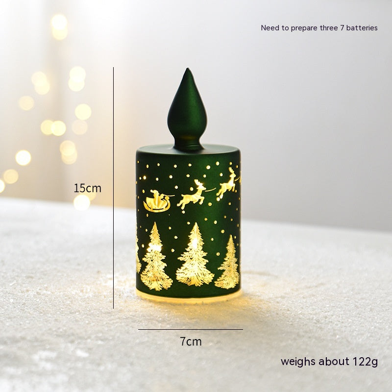 Christmas Luminous Glass Desktop Decoration