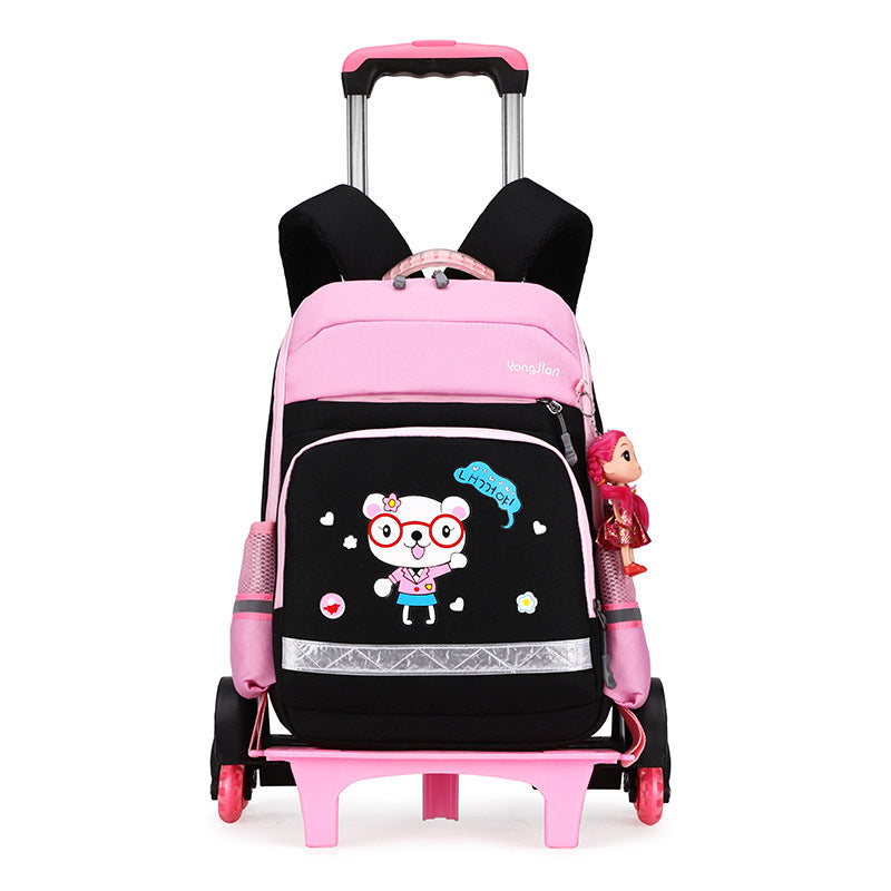 Korean Detachable Trolley  Bag For Elementary School Students