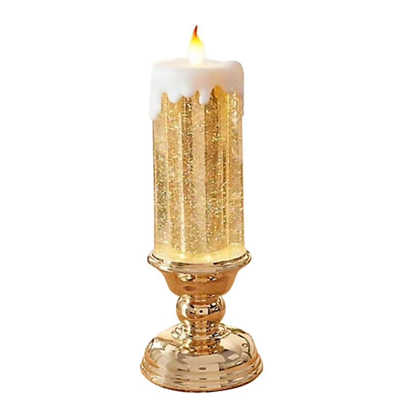 Rechargeable Color Electronic LED Waterproof Candle With Glitter Color Changing LED Candle Home Decor