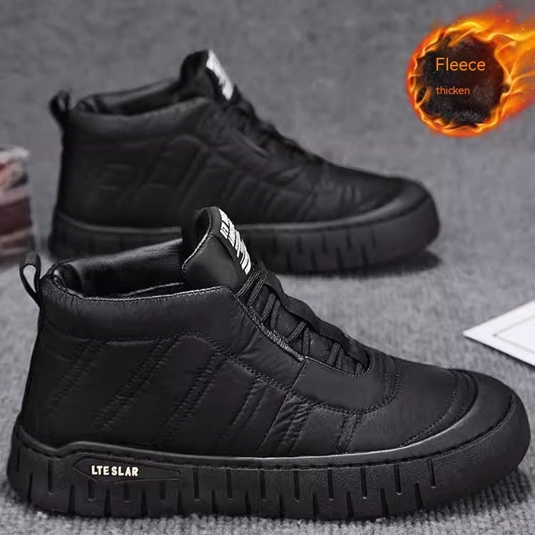 Winter High-top Cotton Shoes Men's Outdoor Cold-resistant Waterproof Non-slip Snow Boots